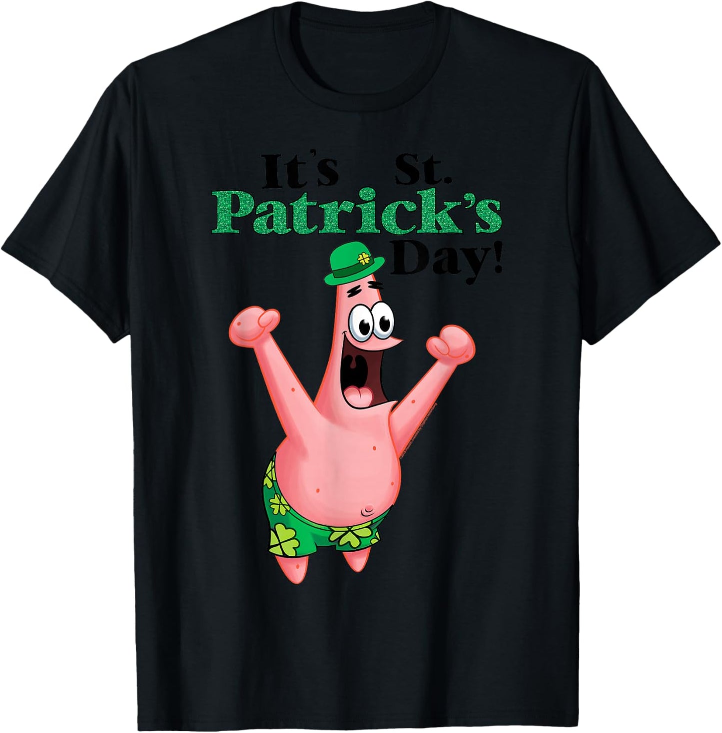 Spongebob St. Patrick's Day T-Shirt - T-Shirt | Black