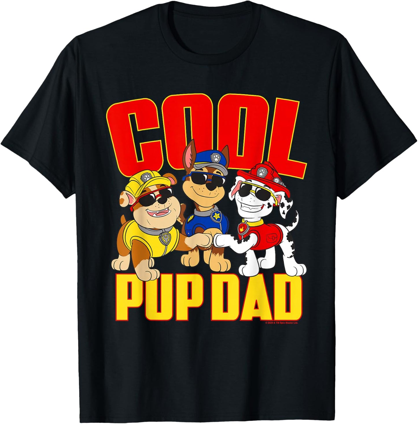 Paw Patrol Father's Day Cool Pup Dad T-Shirt - T-Shirt | Black