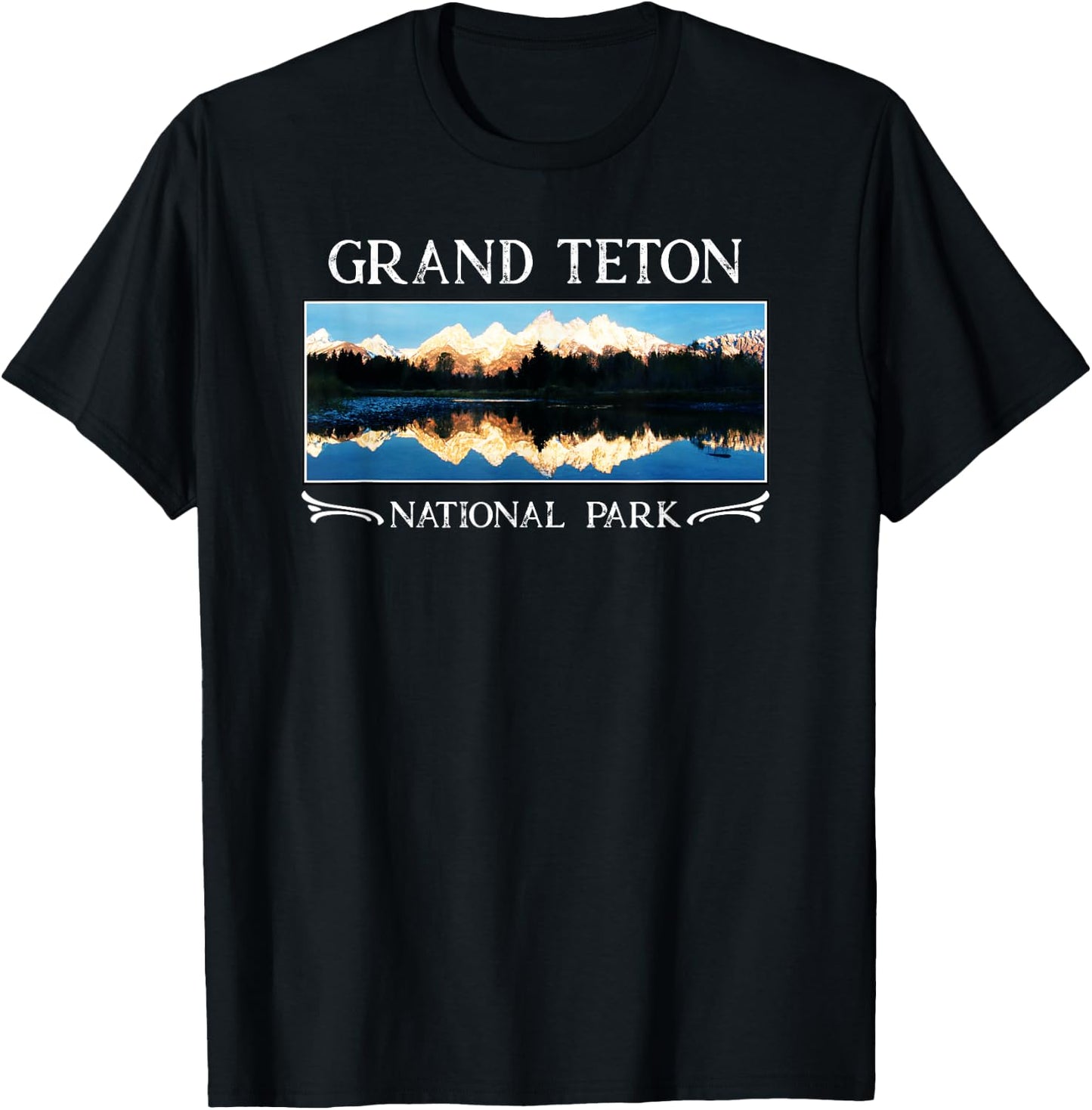 Grand Teton National Park T Shirt | Wyoming T Shirt T-Shirt - T-Shirt | Black