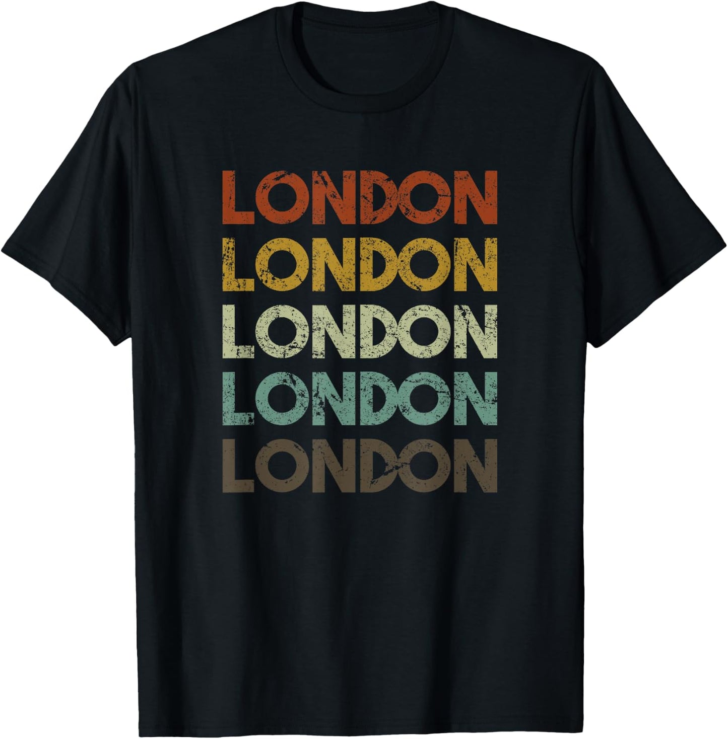 Retro London England T-Shirt - T-Shirt | Black