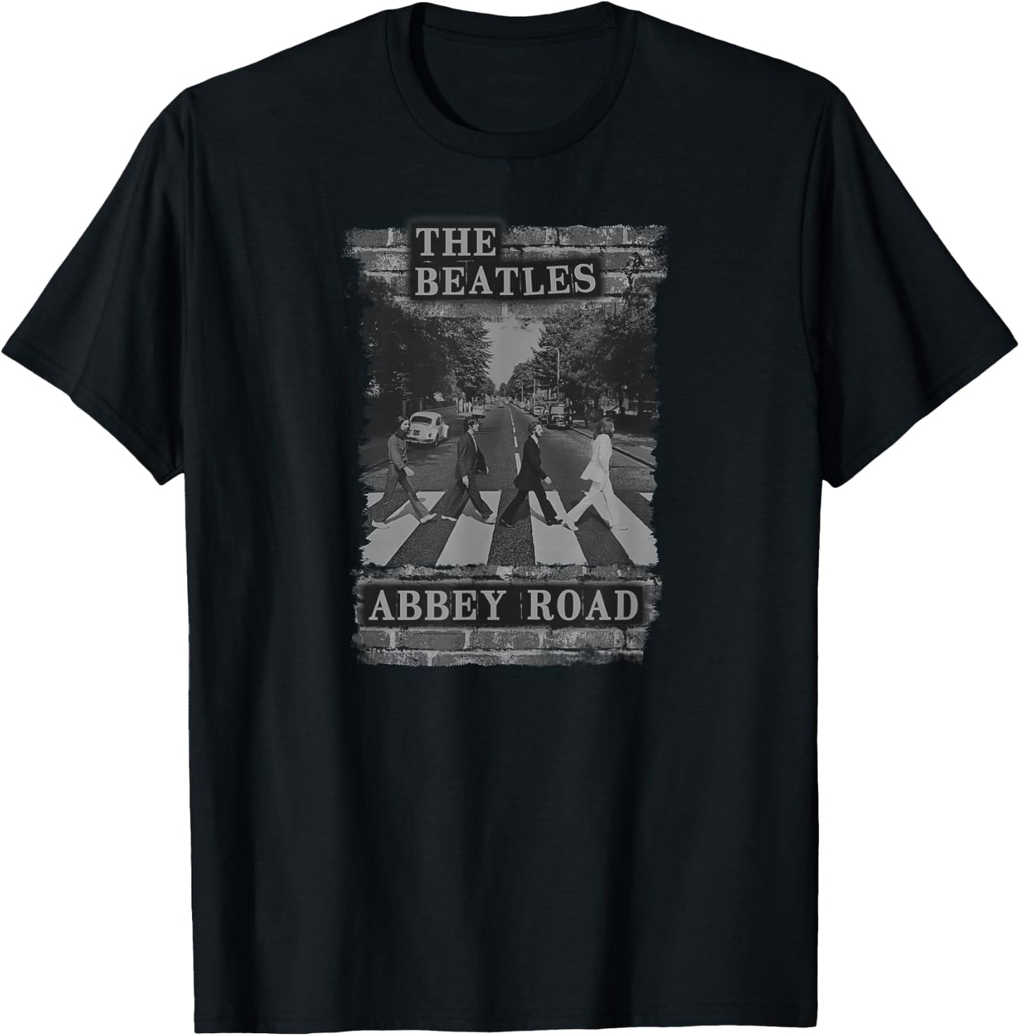 The Beatles - Brick Wall Abbey Road T-Shirt - T-Shirt | Black