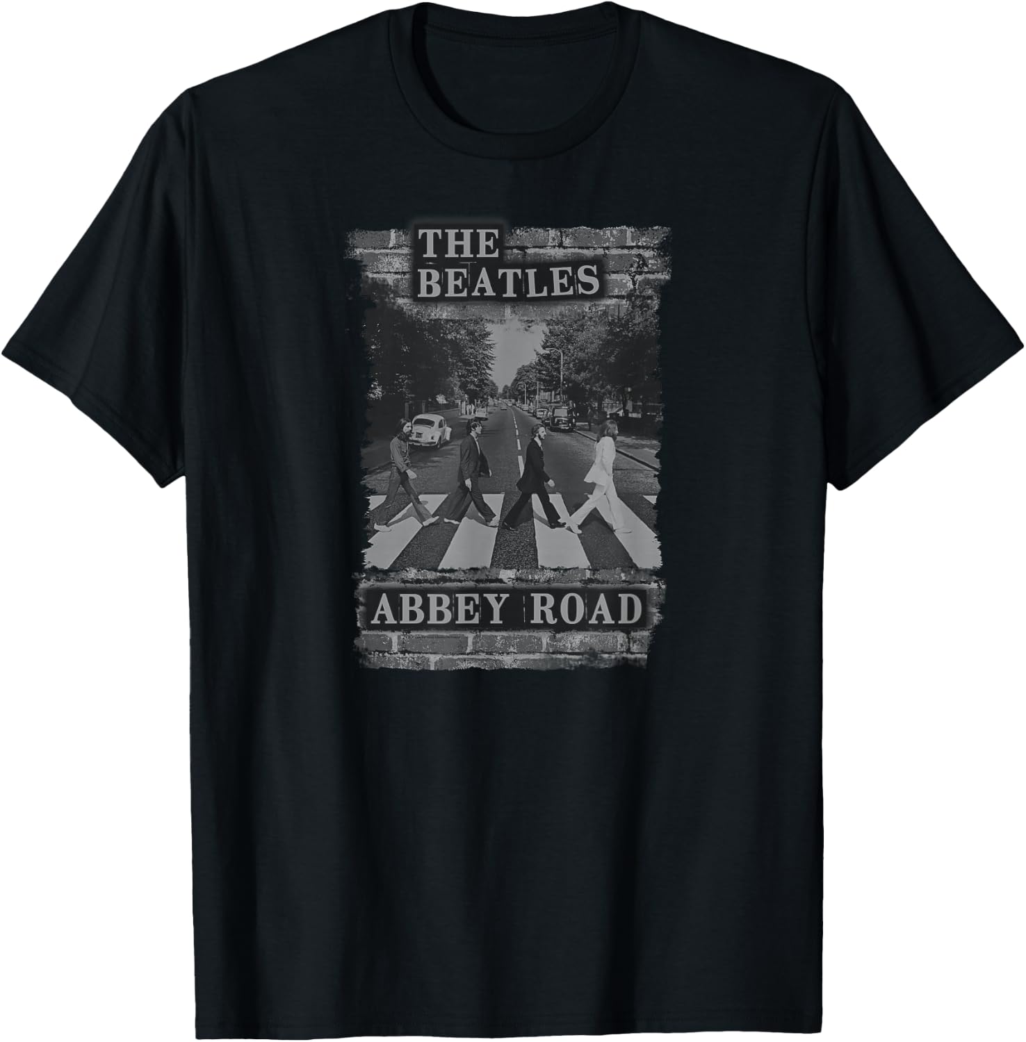 The Beatles - Brick Wall Abbey Road T-Shirt - T-Shirt | Black
