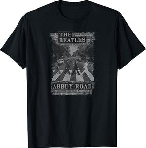 The Beatles - Brick Wall Abbey Road T-Shirt - T-Shirt | Black