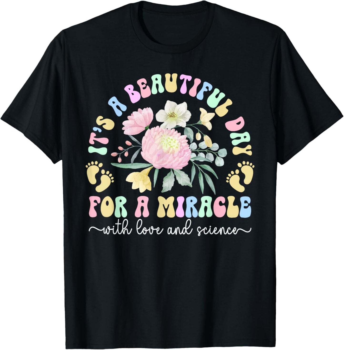 IVF Mom Embryo Transfer Day IVF Transfer Day Groovy T-Shirt - T-Shirt | Black