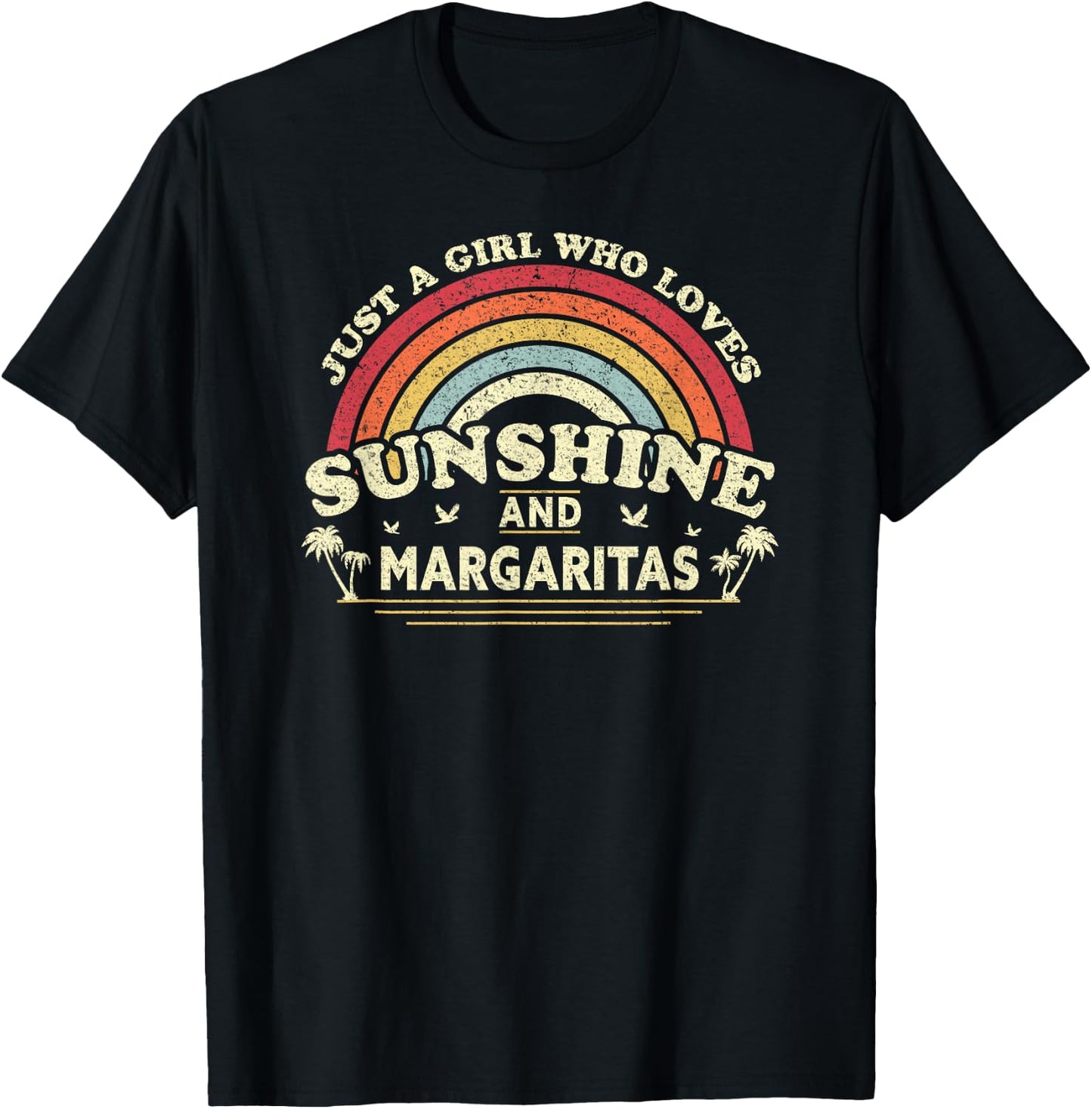 Margarita Shirt. A Girl Who Loves Sunshine and Margaritas T-Shirt - T-Shirt | Black
