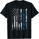 Tacoma Blue Line Police Designs Co. Blue Line Tacoma Distressed National Police Week Adult Black T-Shirt - T-Shirt | Black