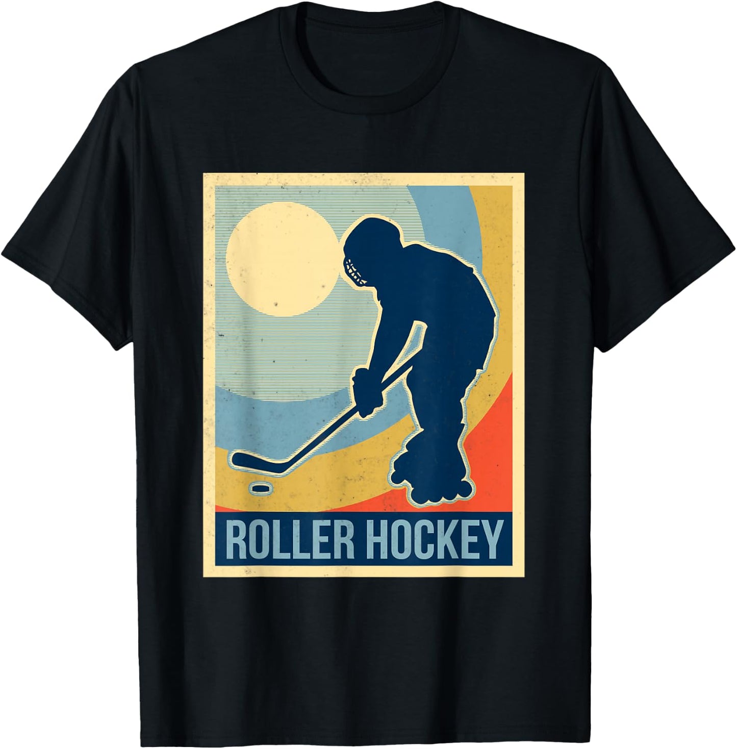 Roller hockey vintage shirt T-Shirt - T-Shirt | Black