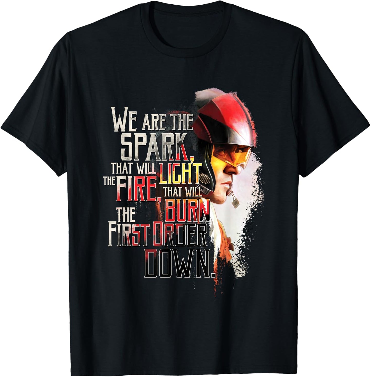 Star Wars Poe Dameron We Are The Spark Quote T-Shirt - T-Shirt | Black