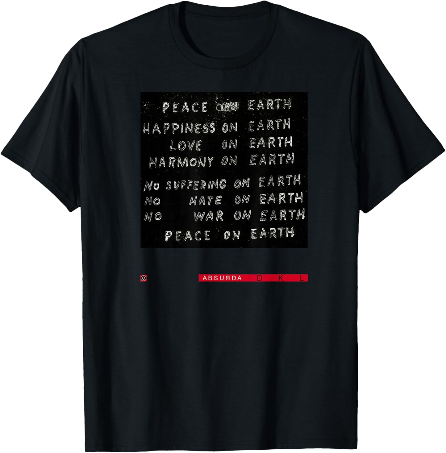 Studio: David Lynch Peace ON Earth T-Shirt - T-Shirt | Black
