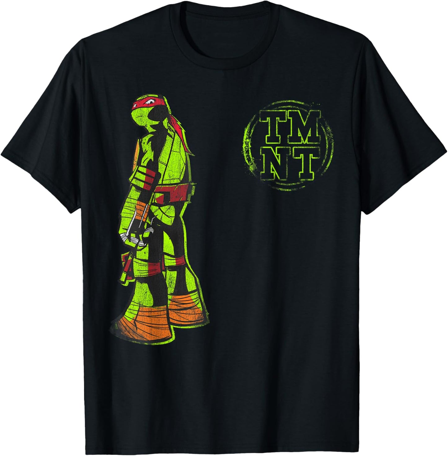 Teenage Mutant Ninja Turtles Raphael Action Stance T-Shirt - T-Shirt | Black