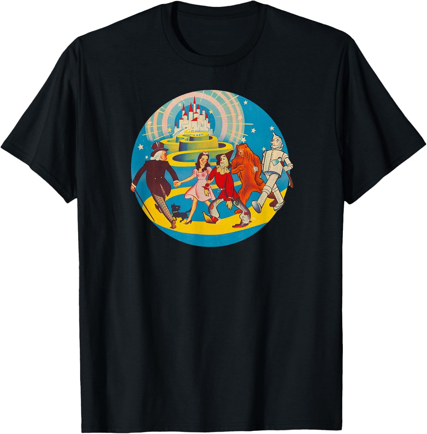 Retro Oz Emerald City The Wizard of OZ Yellow Brick Road T-Shirt - T-Shirt | Black