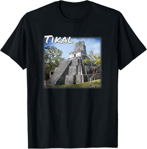 Guatemala Tikal Ruins Temple T-Shirt - T-Shirt | Black