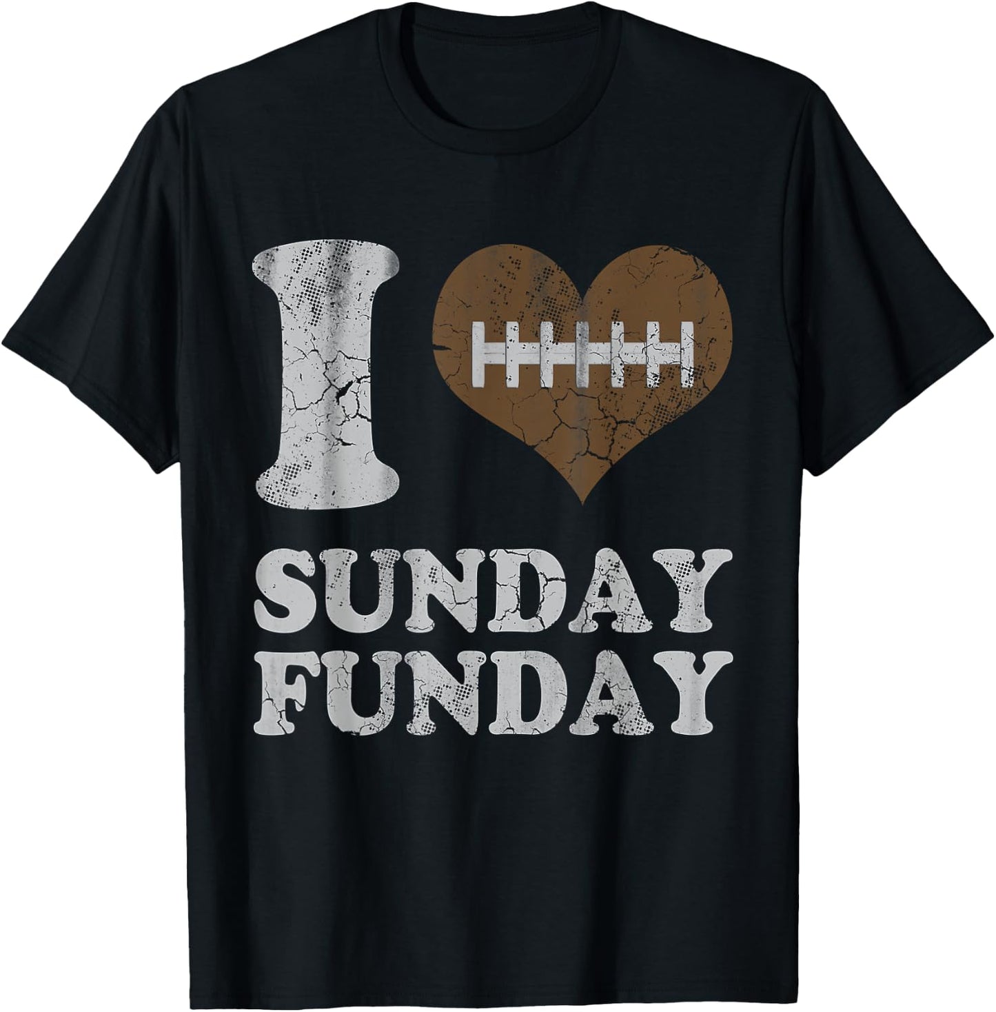 I Love Sunday Funday Football Men Women Kids T-Shirt - T-Shirt | Black