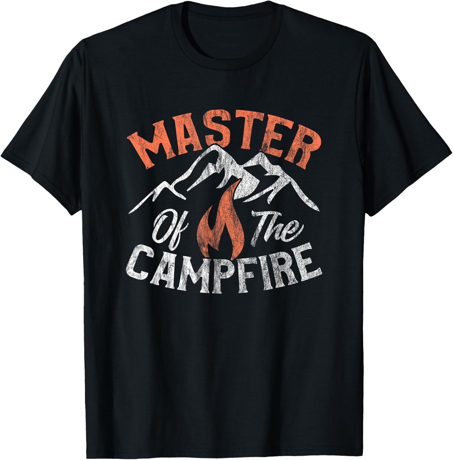 Funny Outdoor Camping Gifts Men Women Master of Campfire Small T-Shirt - T-Shirt | Black