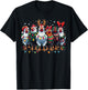 Chicken Christmas Lights Farm Xmas T-Shirt - T-Shirt | Black