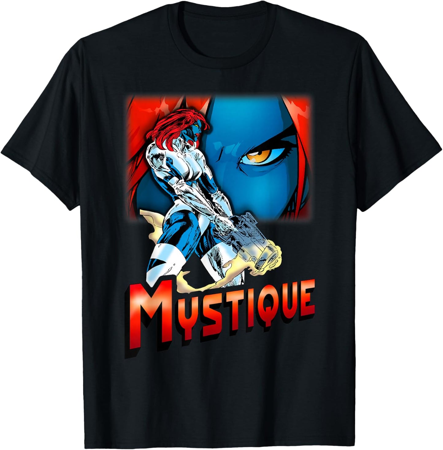 Marvel X-Men Mystique Weapons Ready Close-Up Graphic T-Shirt - T-Shirt | Black