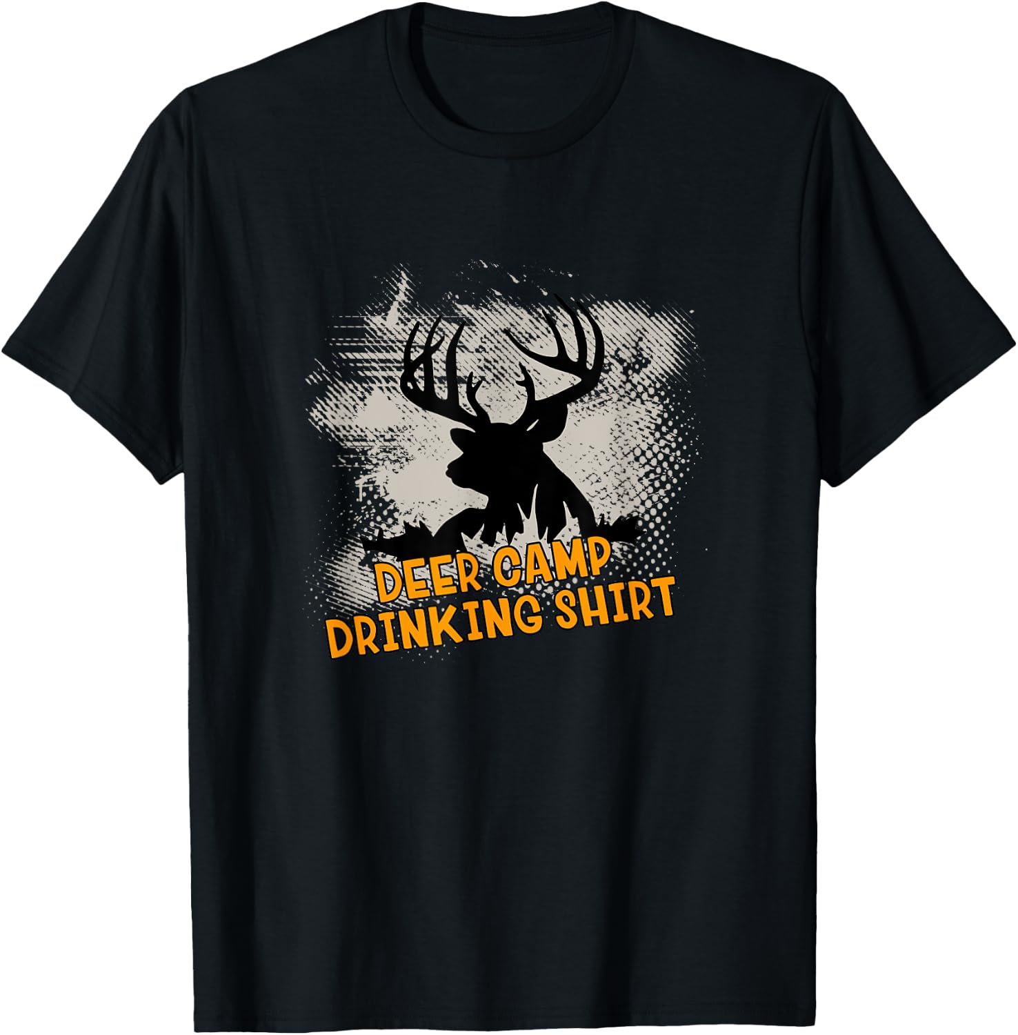 Deer Camp Drinking Shirt - Funny Hunting Gift T-Shirt - T-Shirt | Black