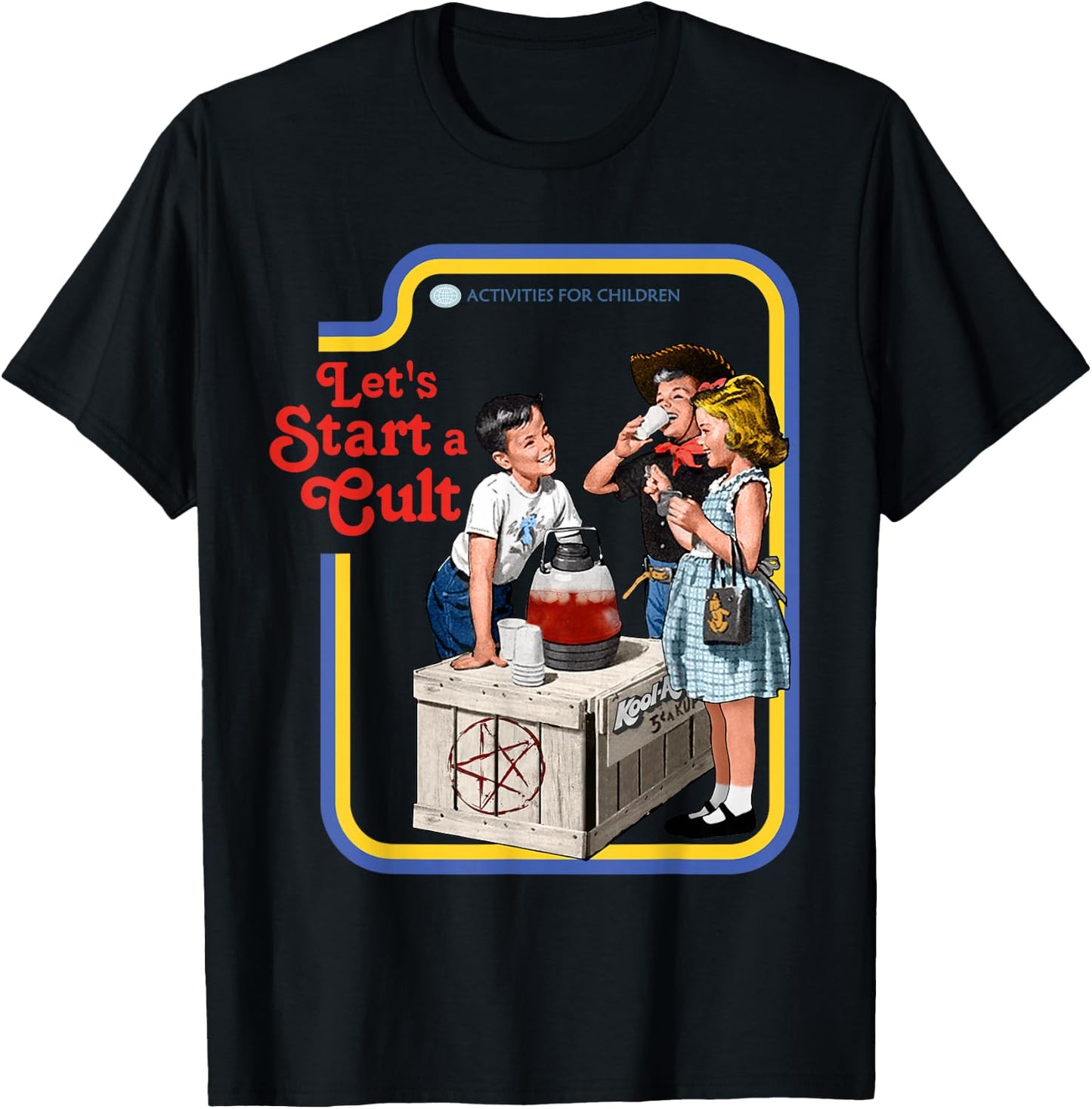 Vintage Cult Classic Fit : Round Neck, Short Sleeve, Black Cotton-Polyester Blend T-Shirt - T-Shirt | Black