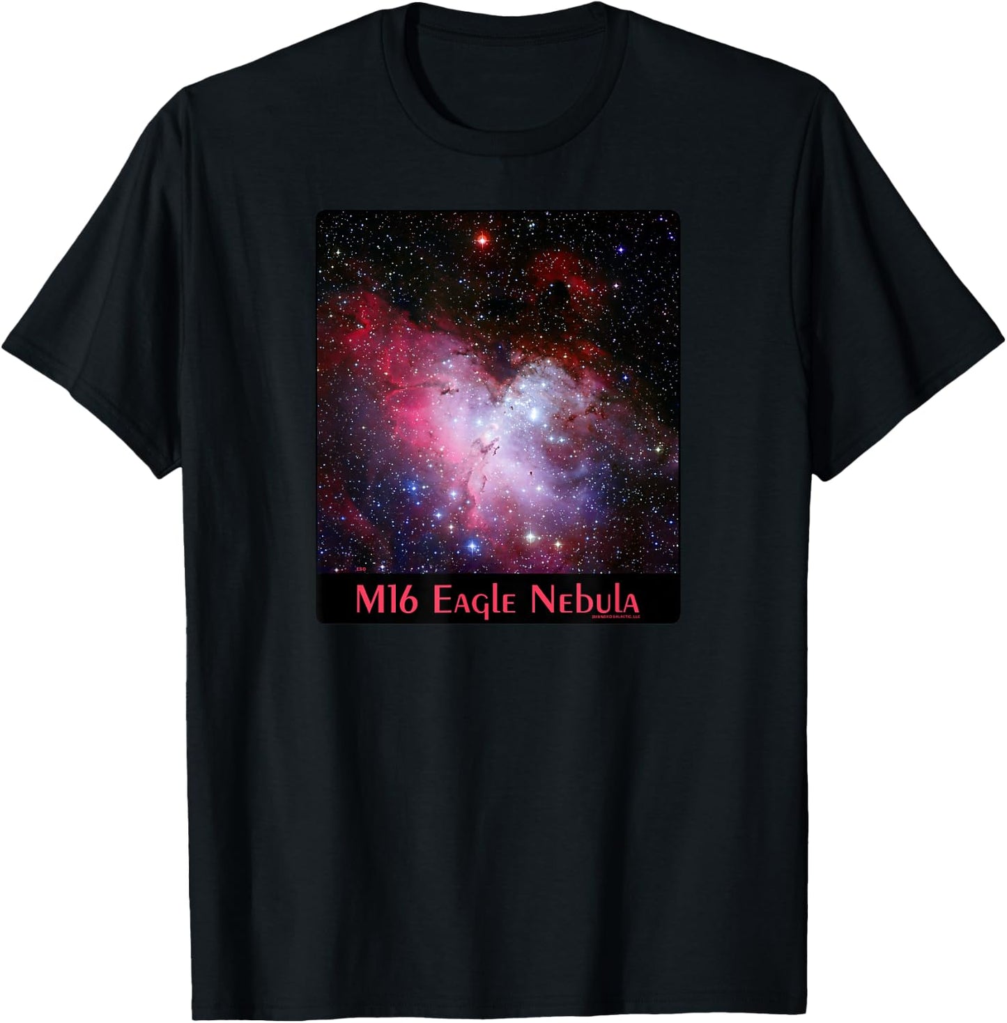 M16 The Eagle Nebula Messier Object Space Astronomy Science T-Shirt - T-Shirt | Black