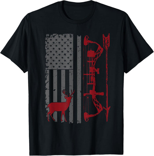 Bow Hunter Hunting Gear Bow Arrow Buck Shirt T-Shirt - T-Shirt | Black