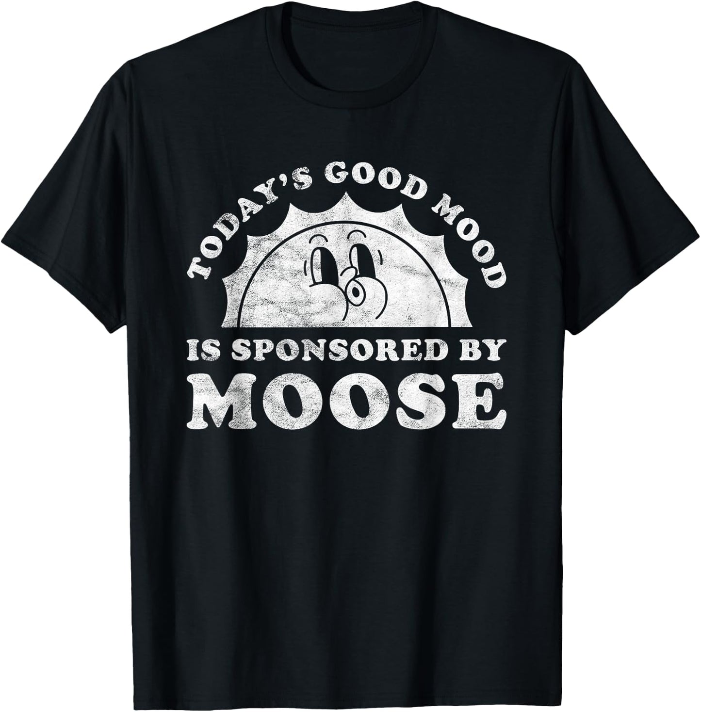 Funny Cute Retro Vintage Moose T-Shirt - T-Shirt | Black