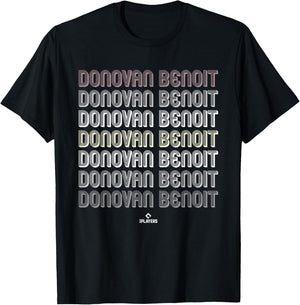 Retro Repeat Donovan Benoit Prospect Baseball Fan Gear T-Shirt - T-Shirt | Black