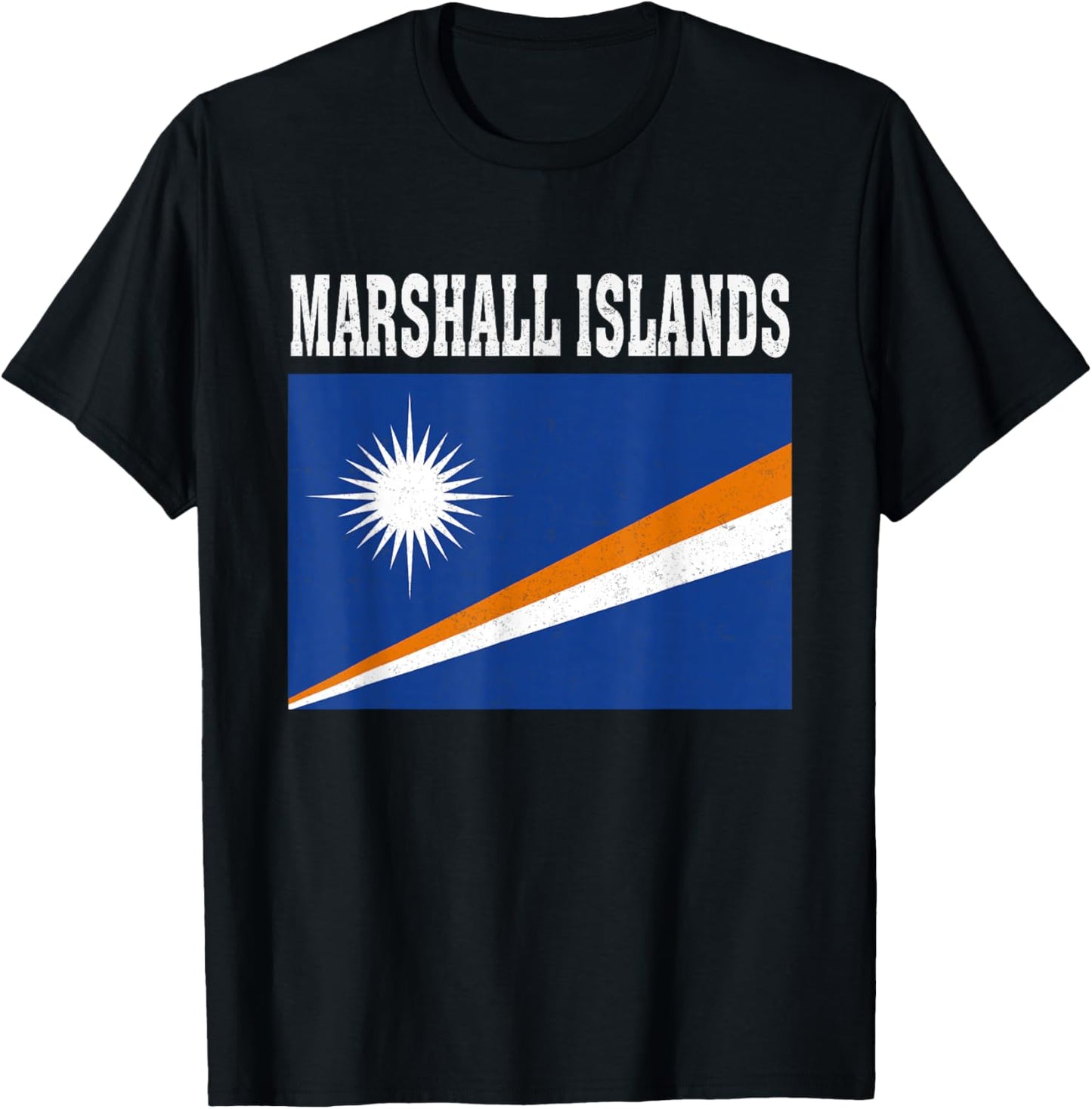 Marshall Islands Flag Patriotic National Roots Souvenir T-Shirt - T-Shirt | Black
