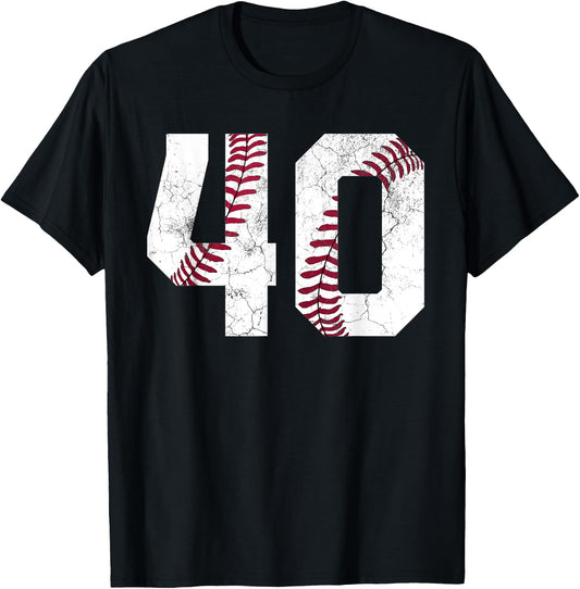 40th Birthday T Shirt 1985 Baseball 40 Years Old T-Shirt - T-Shirt | Black