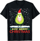 Santa Avocado Avo Merry Christmas Vegan Pajama Avocado Lover T-Shirt - T-Shirt | Black