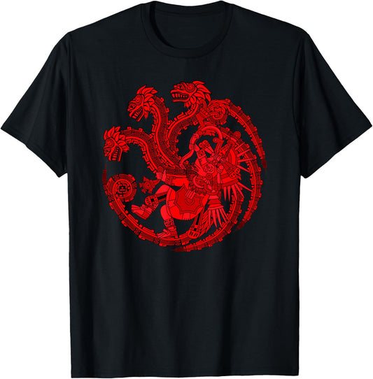 Quetzalcoatl The Aztec Feathered Serpent of Ancient Mexico T-Shirt - T-Shirt | Black