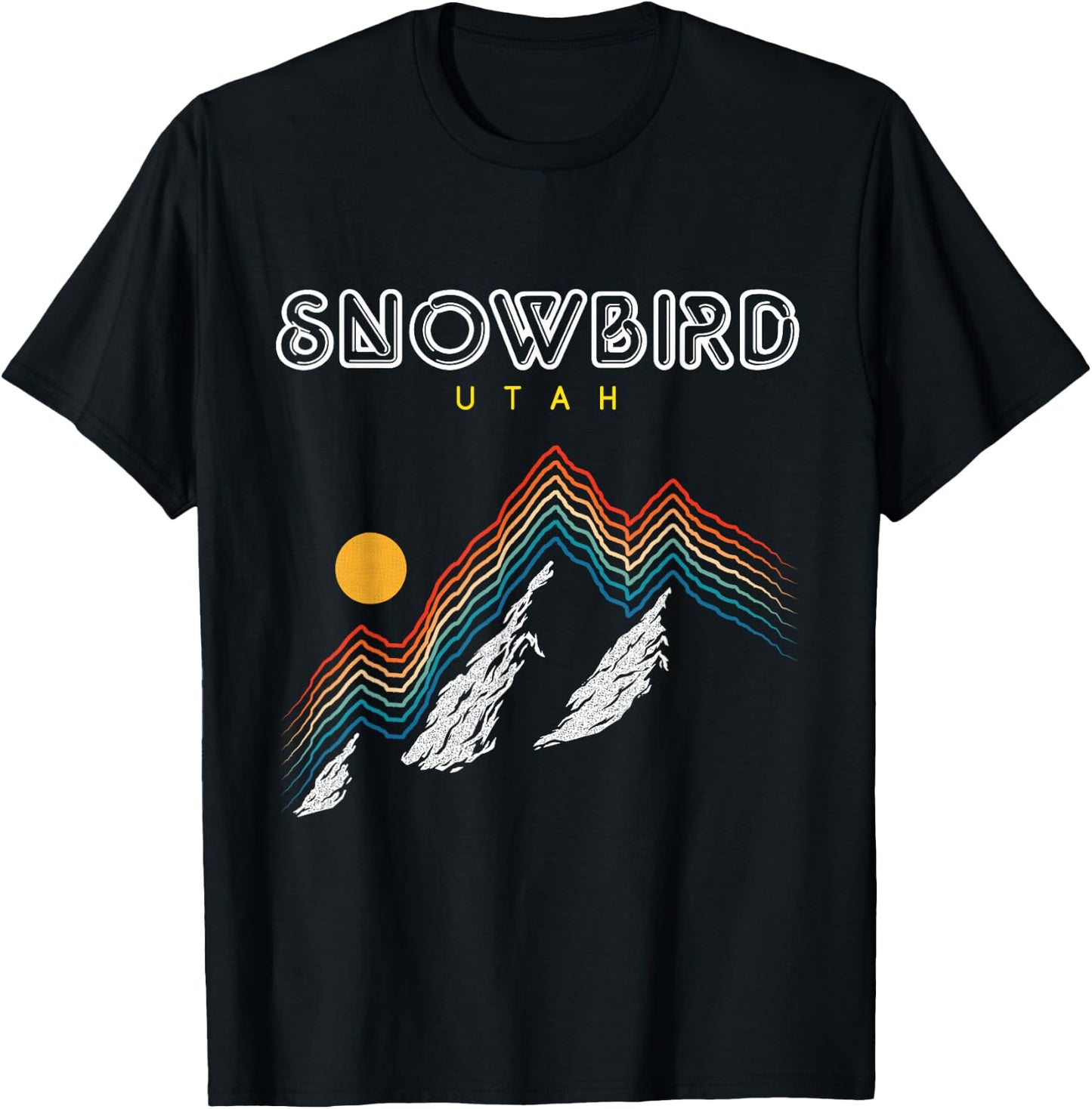 Snowbird Utah - USA Ski 1980s Retro Shirt T-Shirt - T-Shirt | Black