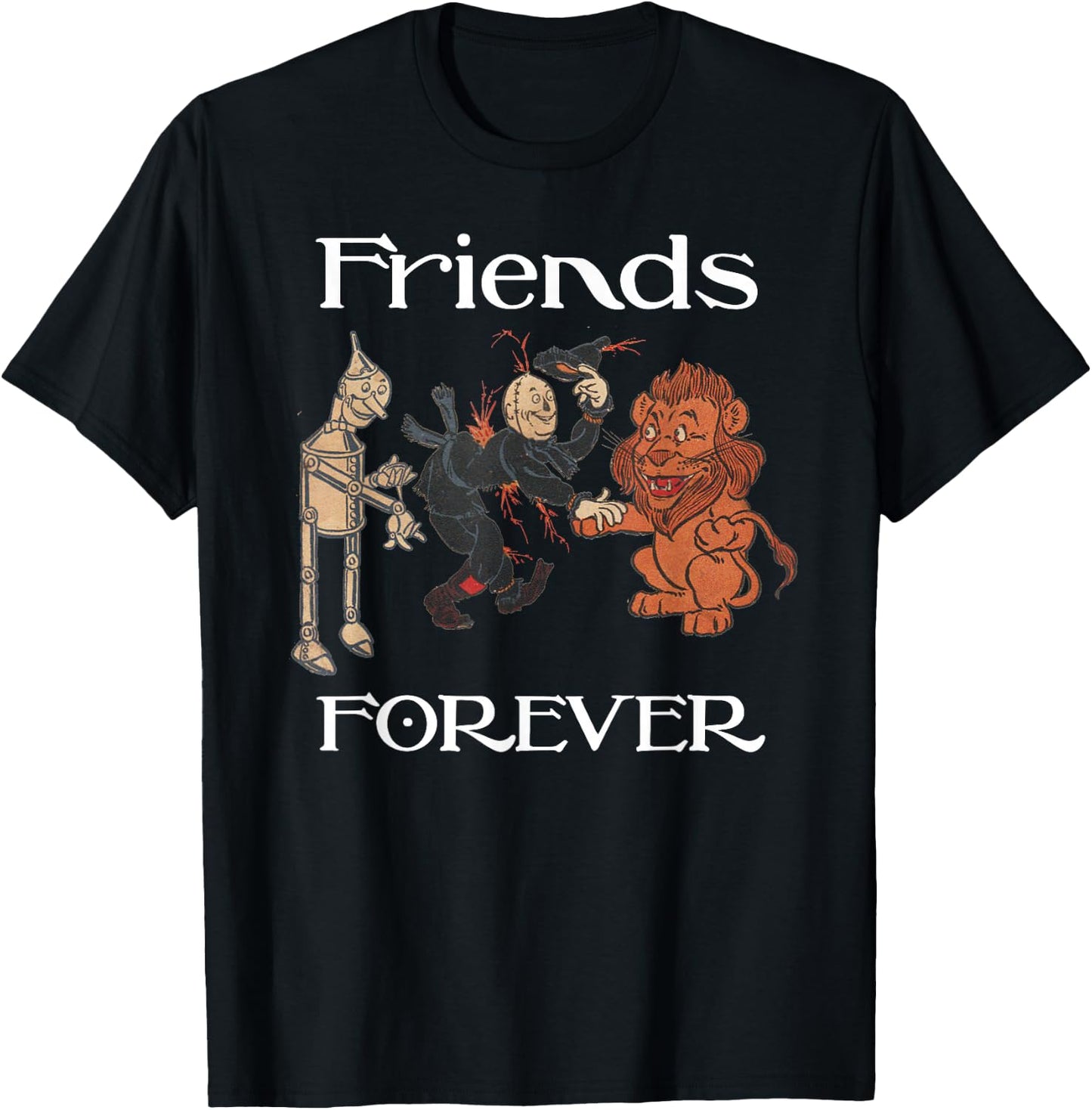 Wizard Of OZ Scarecrow Cowardly Lion Tin Man Shirt T-Shirt - T-Shirt | Black