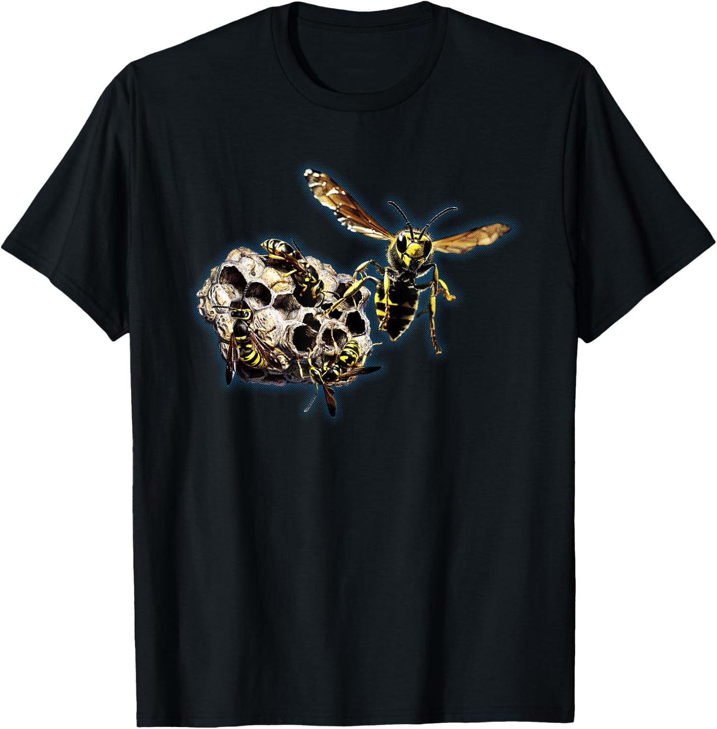 Wasp Hive nature lover insect wasps bees nest graphic art T-Shirt - T-Shirt | Black