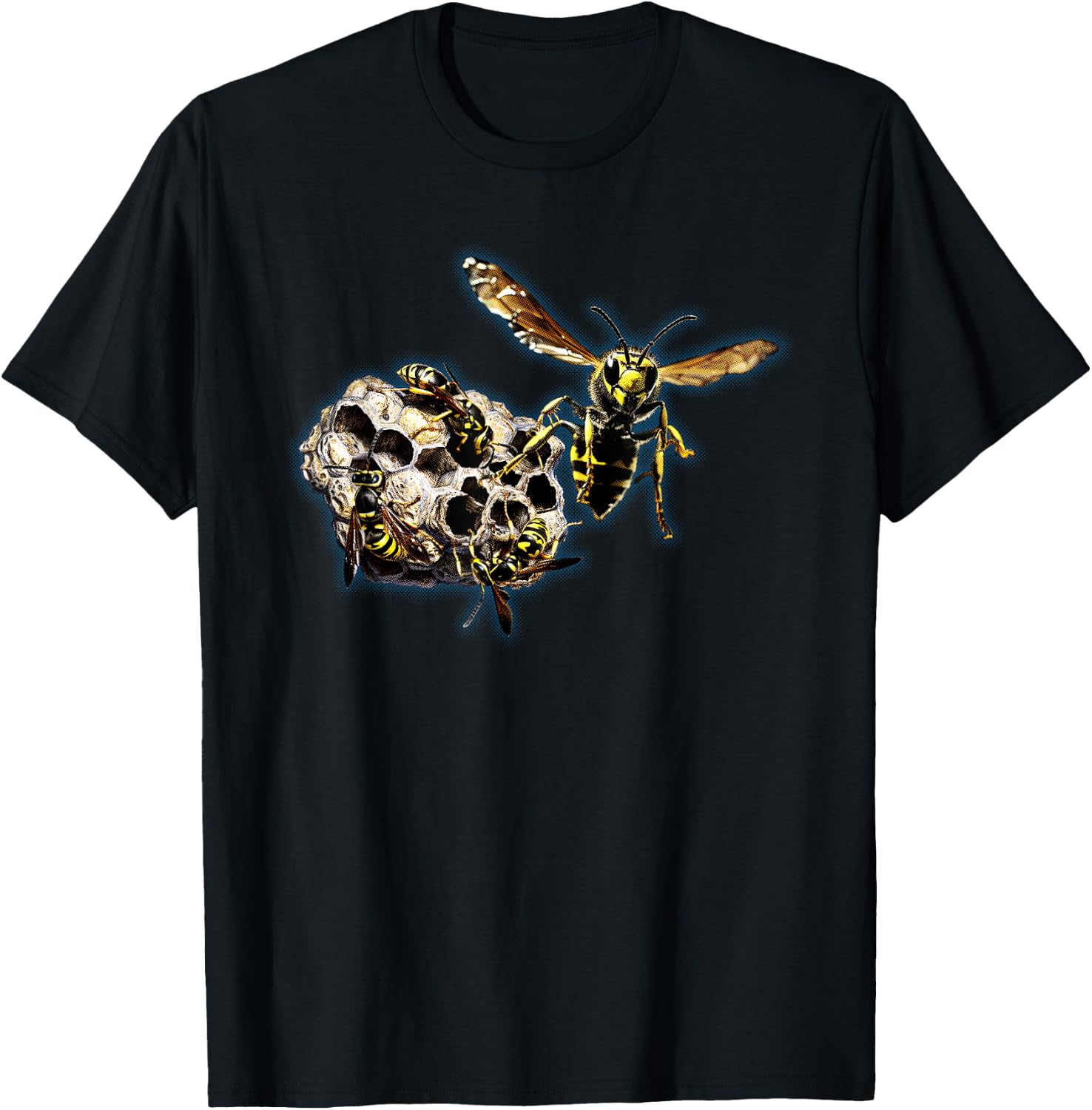 Wasp Hive nature lover insect wasps bees nest graphic art T-Shirt - T-Shirt | Black