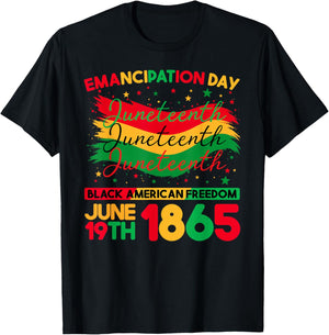 Juneteenth Black American Feedom 1865 Juneteenth Men Women T-Shirt - T-Shirt | Black