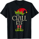 Easy The Chill Elf Xmas Costume Family Group Gift Christmas T-Shirt - T-Shirt | Black