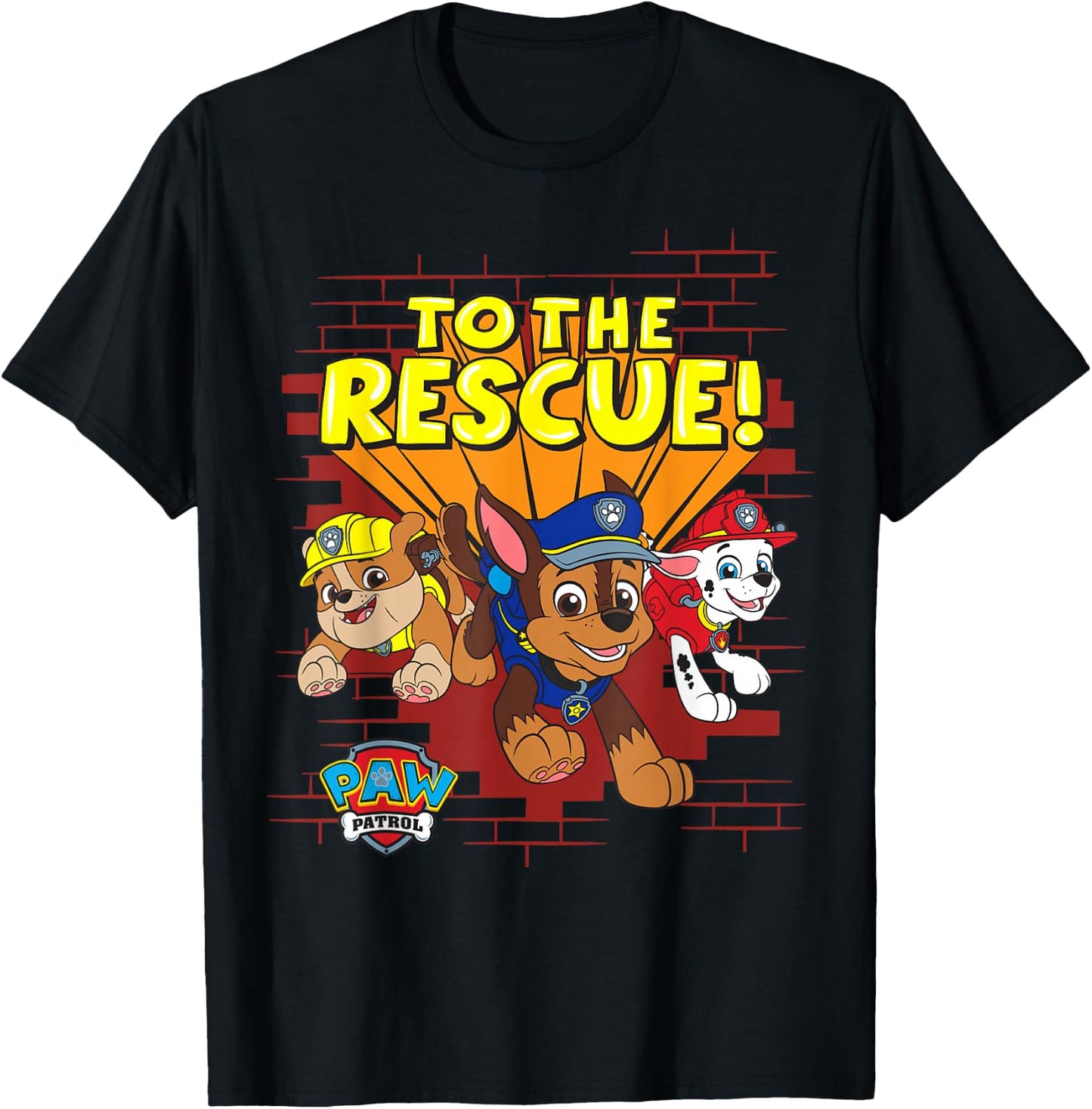 PAW Patrol Group "To The Rescue!" T-Shirt - T-Shirt | Black