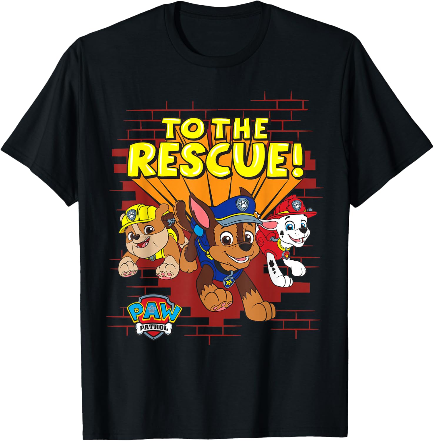PAW Patrol Group "To The Rescue!" T-Shirt - T-Shirt | Black