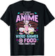Cute Anime Gamer Girl Funny Kawaii Japanese Manga Joke T-Shirt - T-Shirt | Black