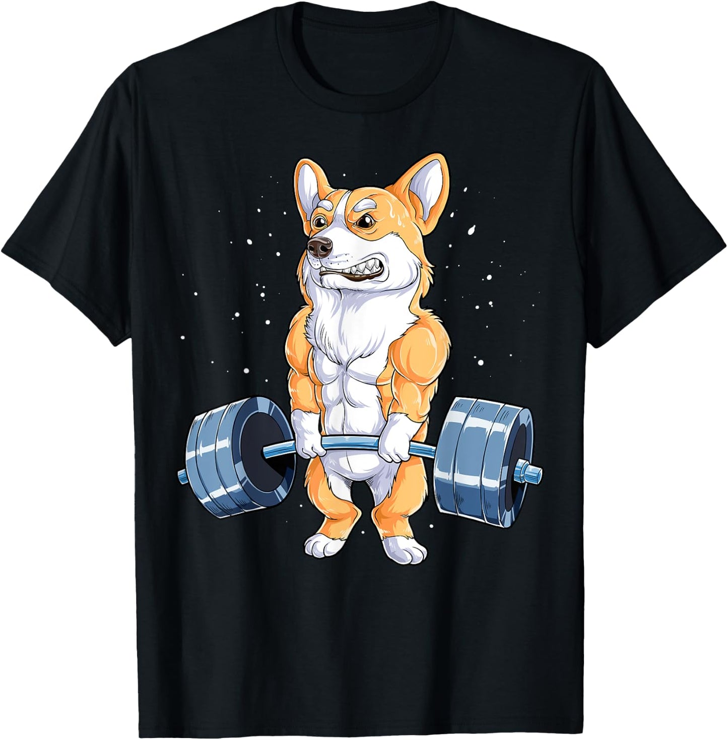 Corgi Weightlifting Funny Deadlift Men Fitness Gym Workout T-Shirt - T-Shirt | Black