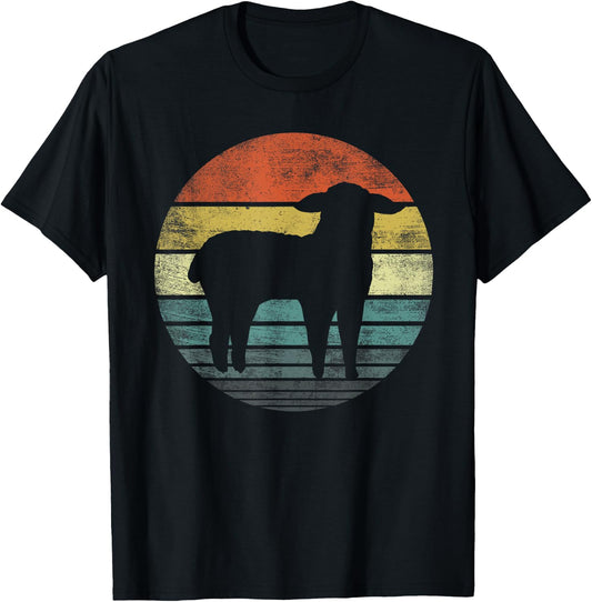 Sheep Lover Gifts Funny Farmer Retro Vintage Farm Animals T-Shirt - T-Shirt | Black