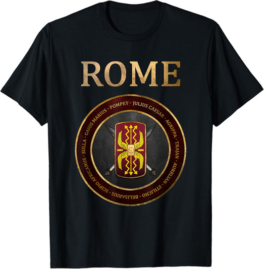 Ancient Roman Generals of Ancient Rome T-Shirt - T-Shirt | Black