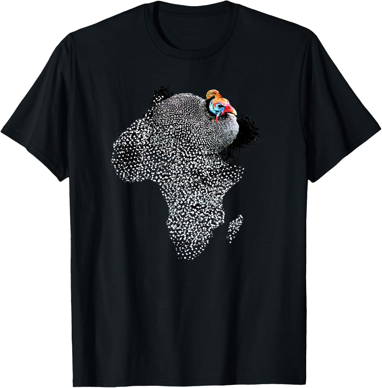 Cute Bird Shirt, Guinea Fowl T Shirt T-Shirt - T-Shirt | Black