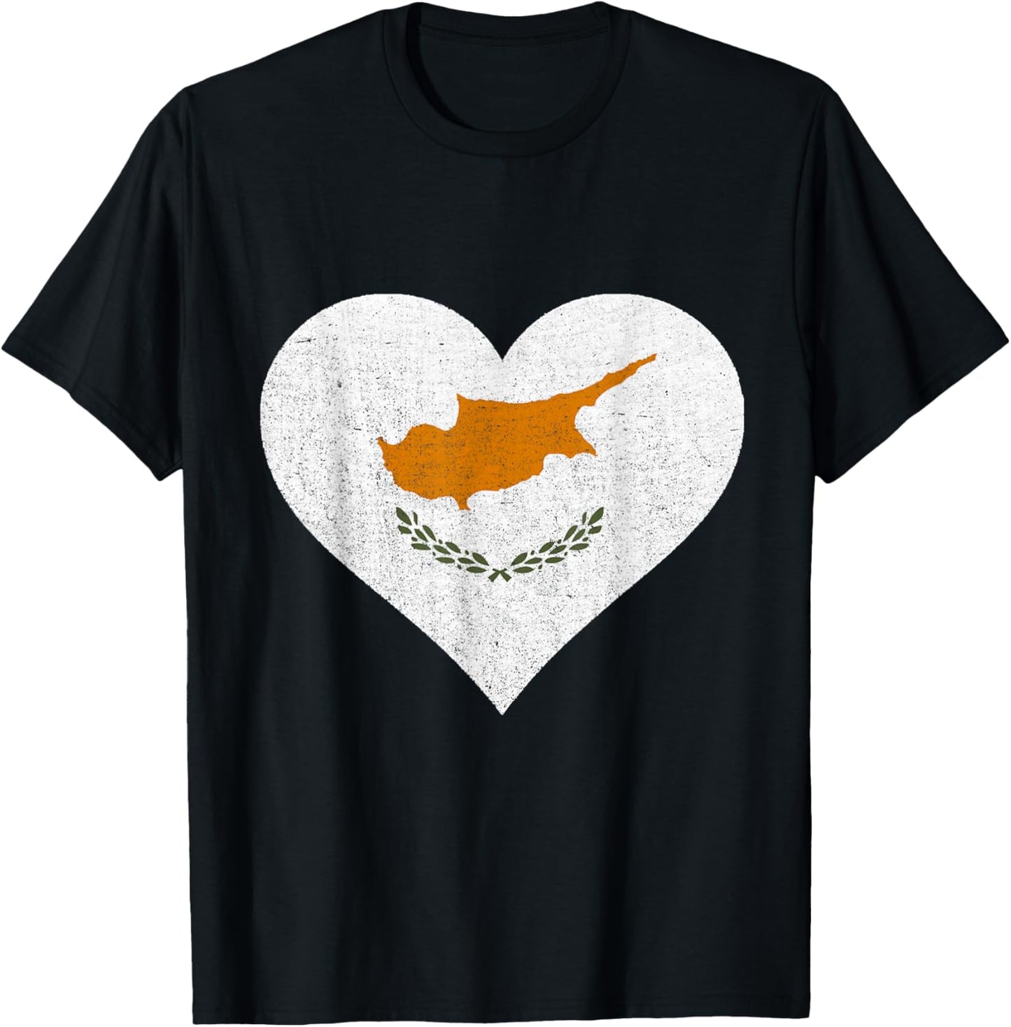 Cyprus Heart Cypriot Roots Cypriot Pride Cypriot Flag T-Shirt - T-Shirt | Black