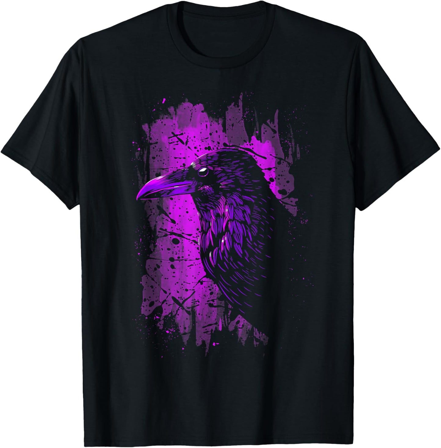Crow purple colour T-Shirt - T-Shirt | Black