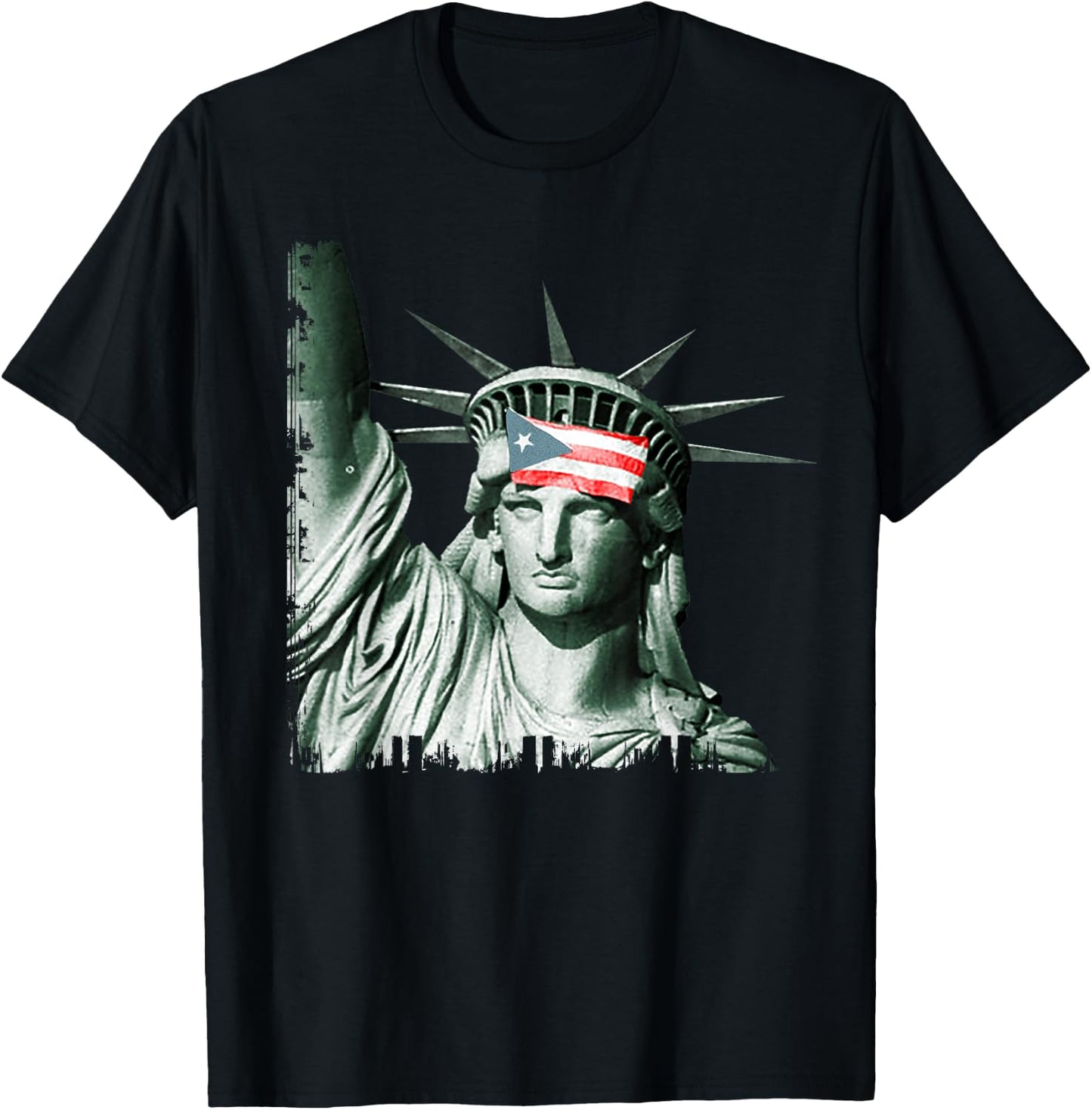 Puerto Rico Resiste Statue of Liberty Puerto Rican Flag T-Shirt - T-Shirt | Black