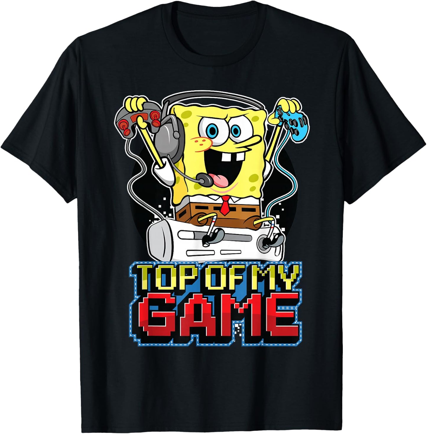 Spongebob SquarePants Top Of My Game T-Shirt - T-Shirt | Black