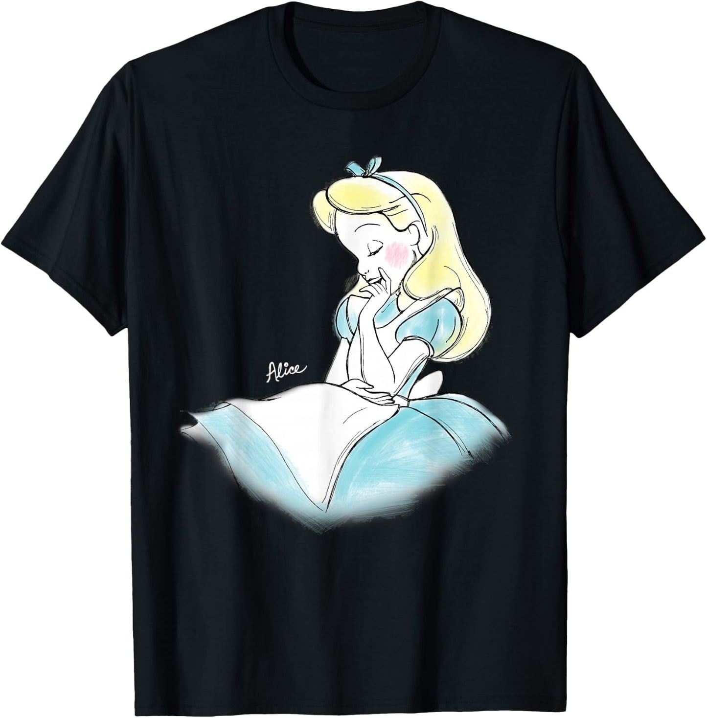 Alice In Wonderland - in Wonderland Sketch T-Shirt - T-Shirt | Black