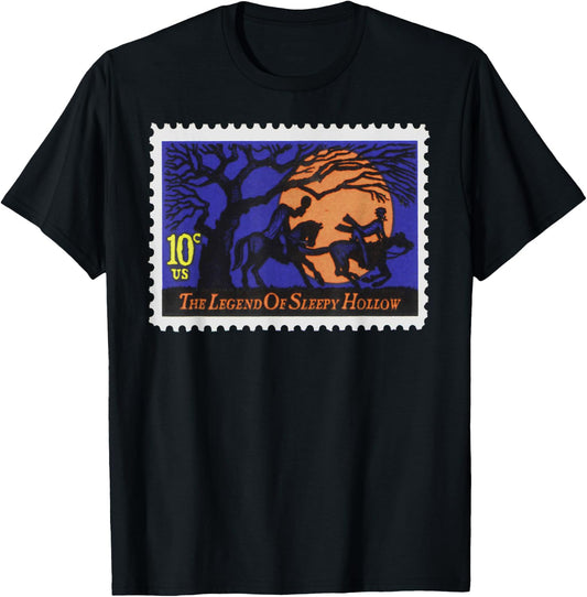 Ichabod Crane Legend of Sleepy Hollow Headless Horseman T-Shirt - T-Shirt | Black