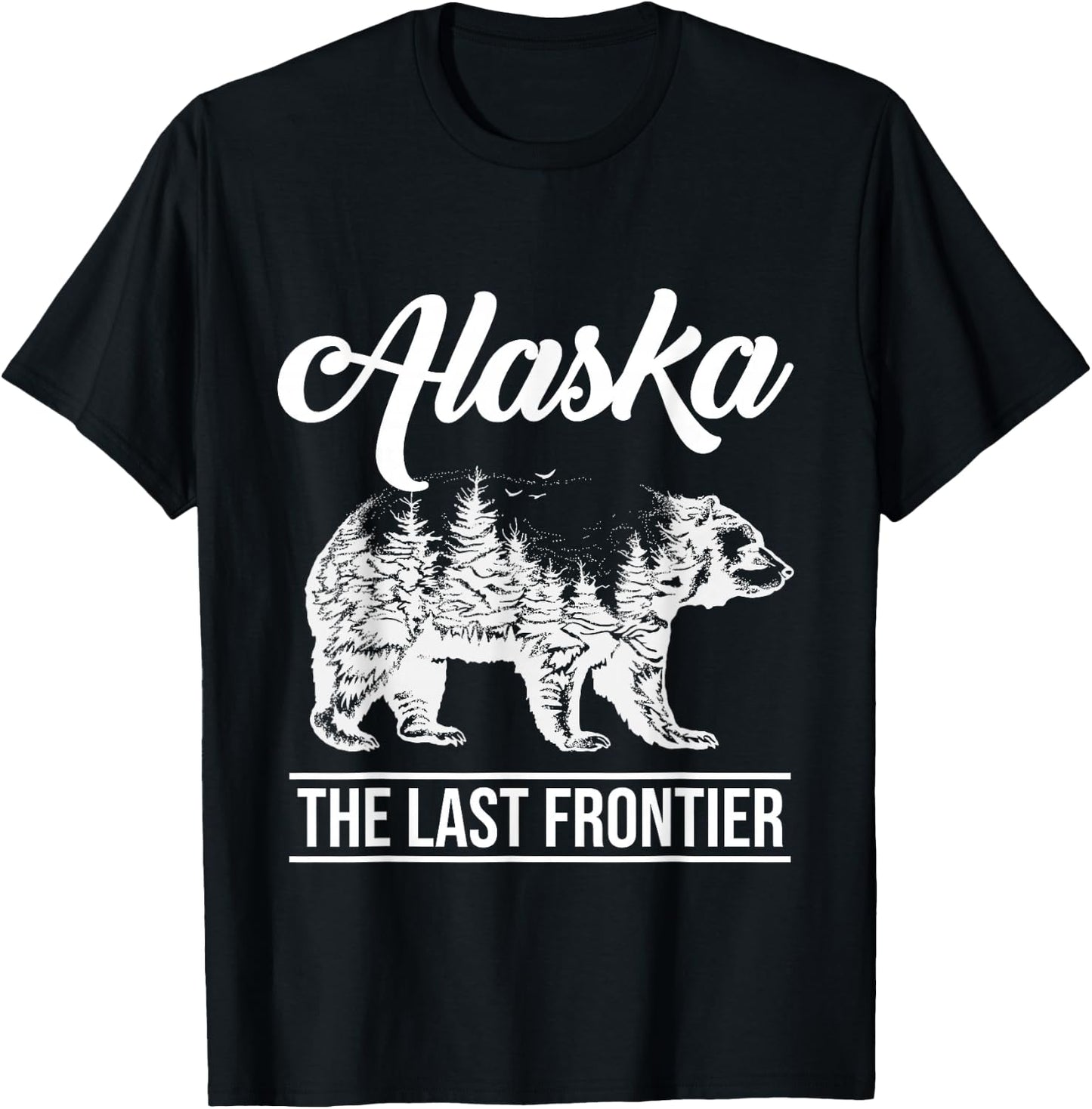 Elk Alaska Last Frontier Alaska Grizzly Bears Mountains T-Shirt - T-Shirt | Black